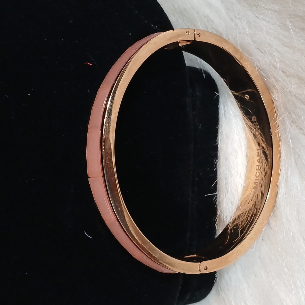 Michael Kors Rose Gold Tone and Pink Stone Holiday  Women's Bracelet - Picture 5 of 6